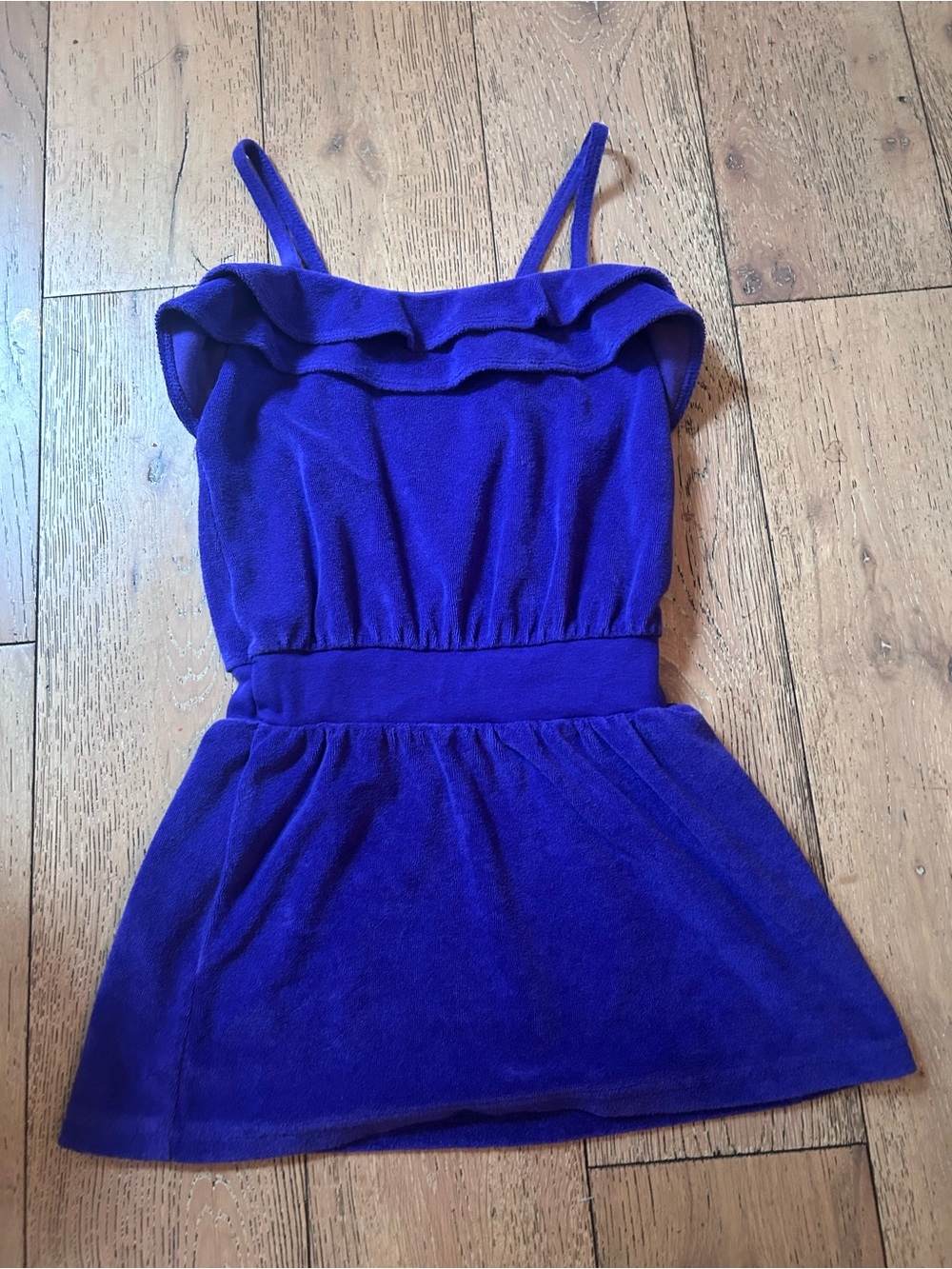 Xhilaration Royal Blue Girls Sundress with Ruffle Neckline